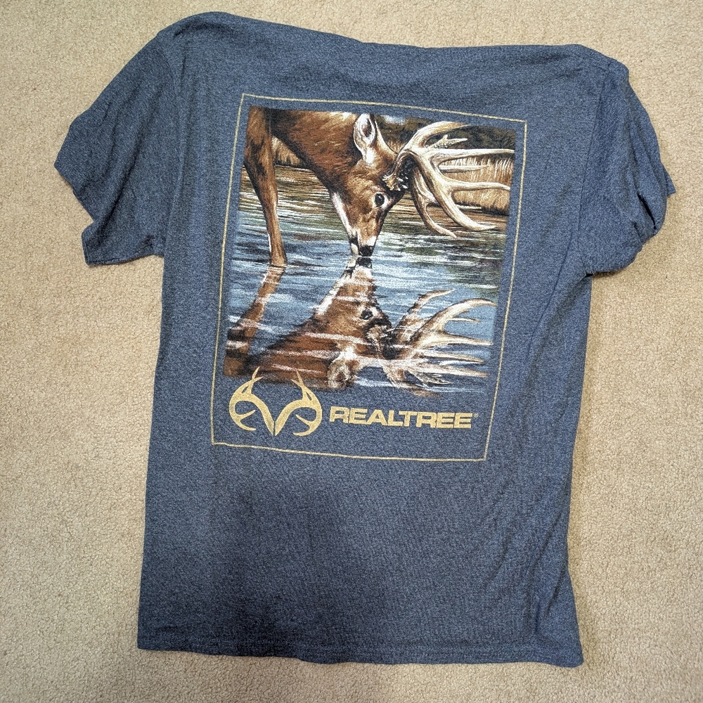Realtree Heavy Cotton T-Shirt in Dark Gray